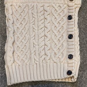 Song of Style Cable Knit Tube top with Button Detail